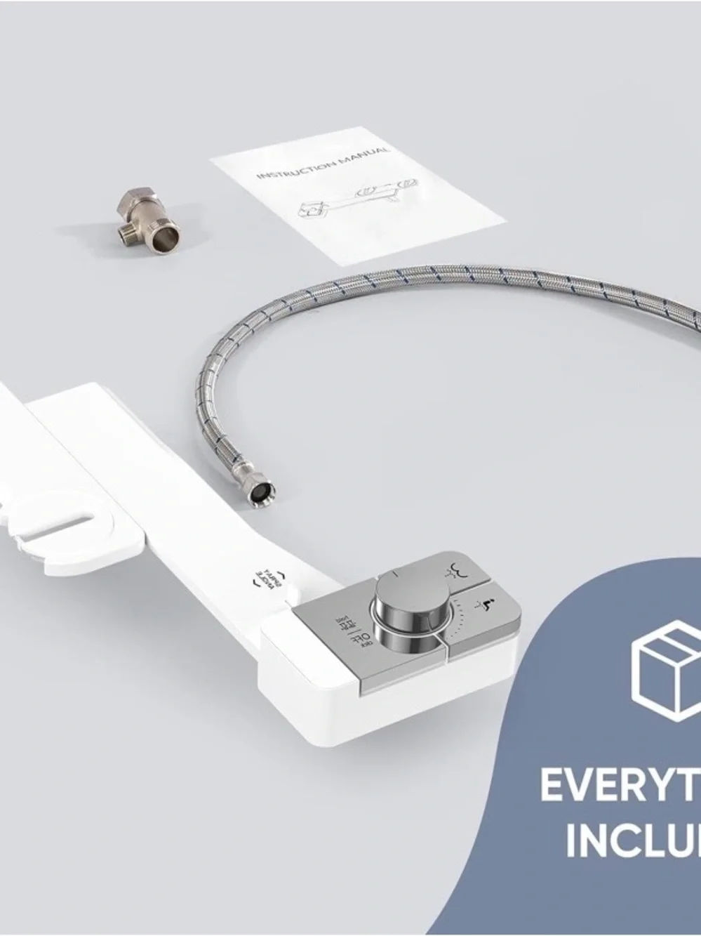 New in box bidet attachment that easily installs under most standard toilet seat